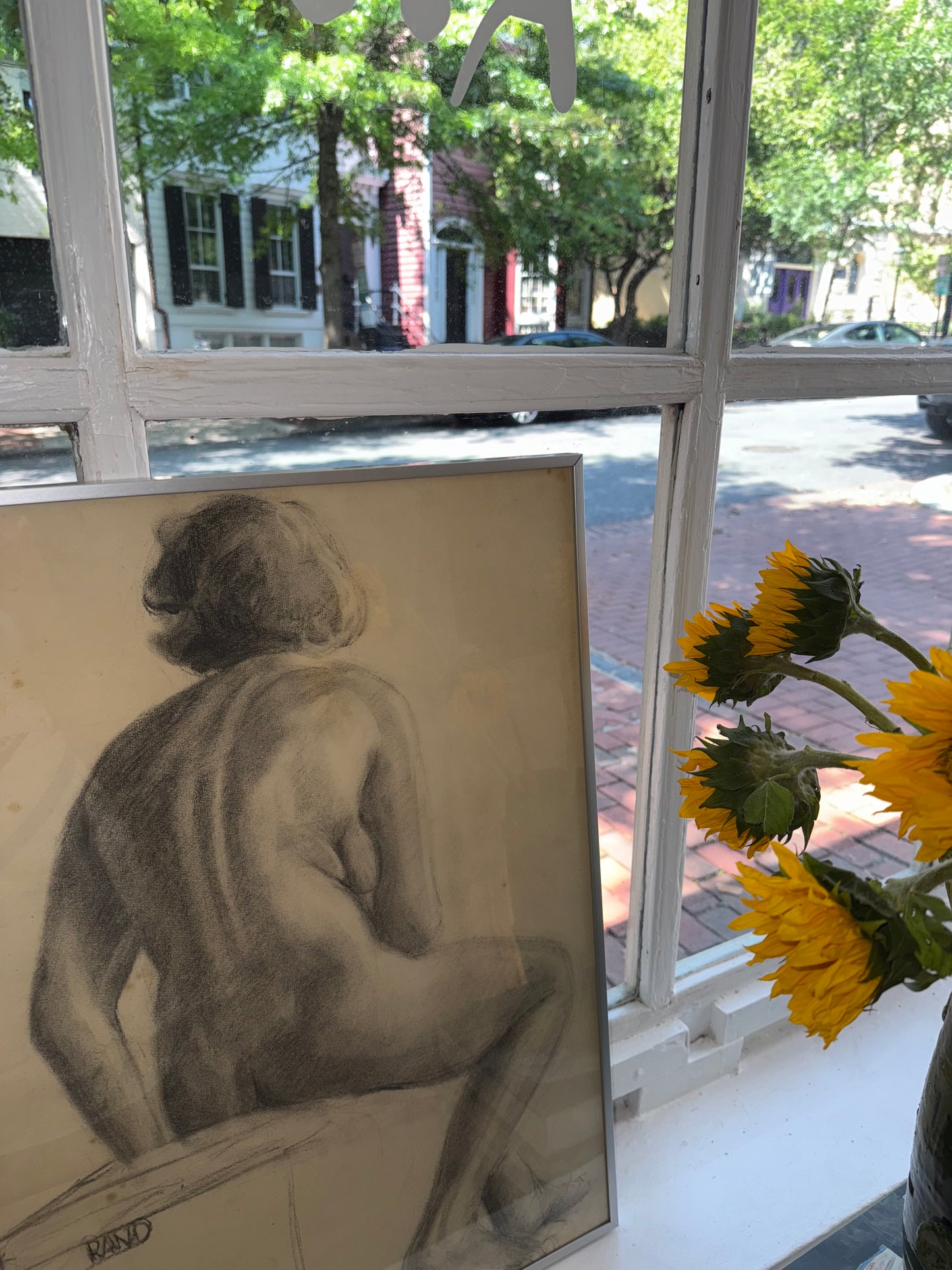 Vintage Charcoal Nude Sketch (1920)