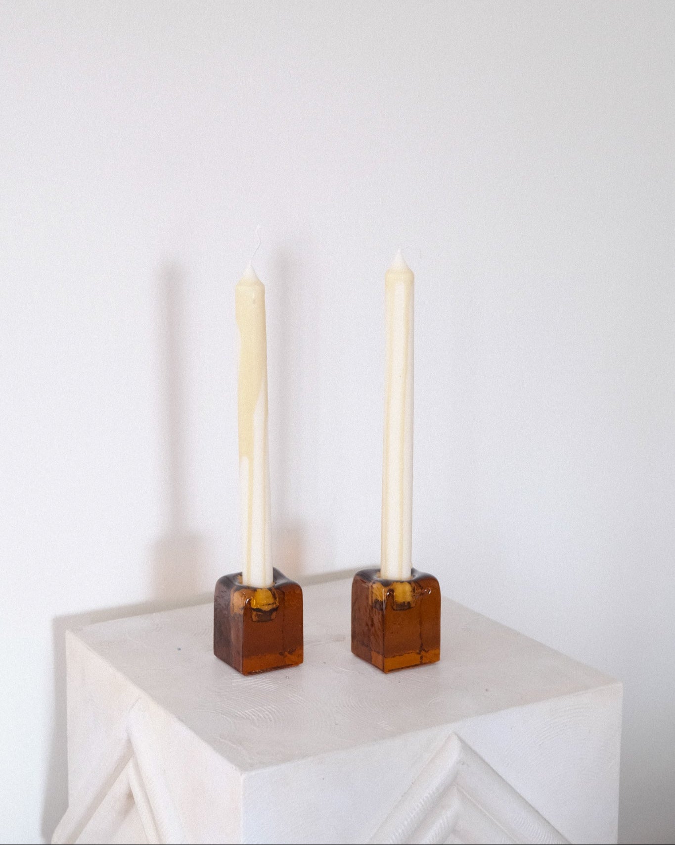 Butter Yellow Hand Carved Candle Tapers