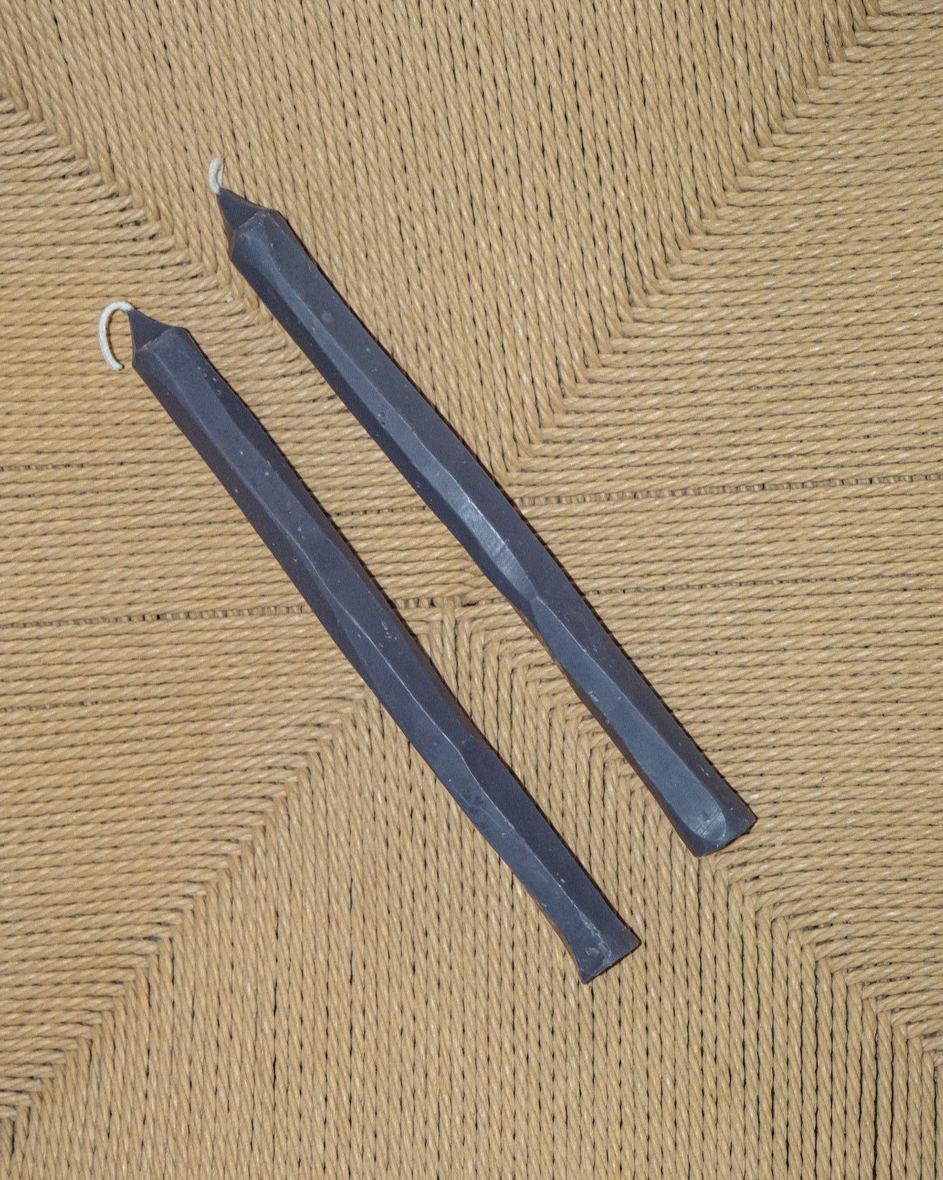 Charcoal Hand Carved Candle Tapers