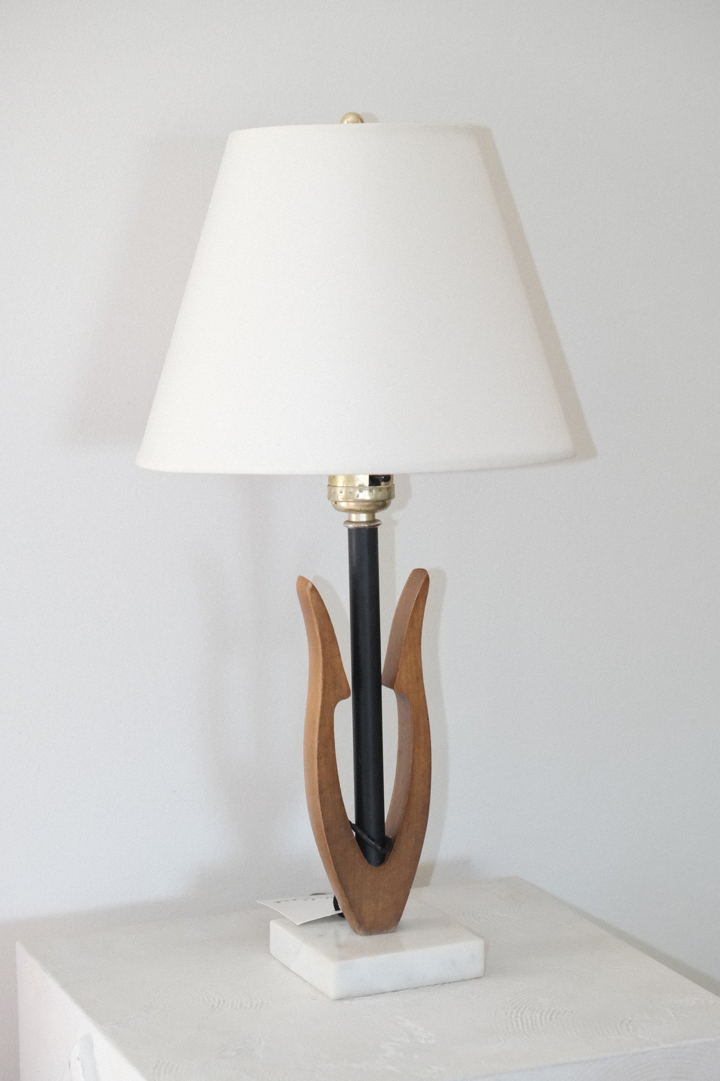 MCM Wooden Sculptural Lamp