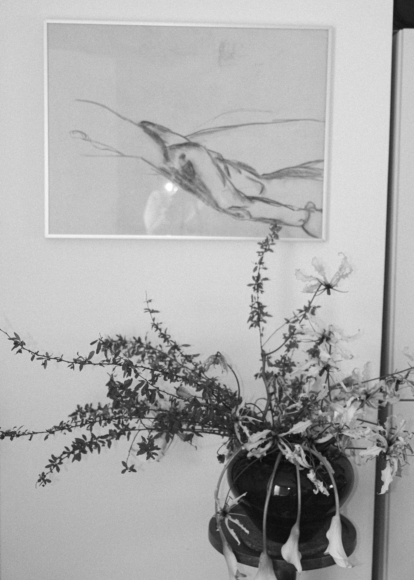 Vintage Charcoal Framed Print