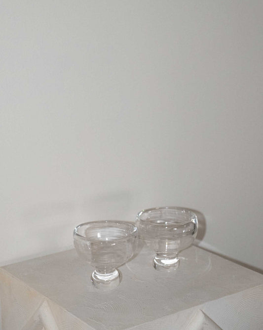 handblown organic form glassware