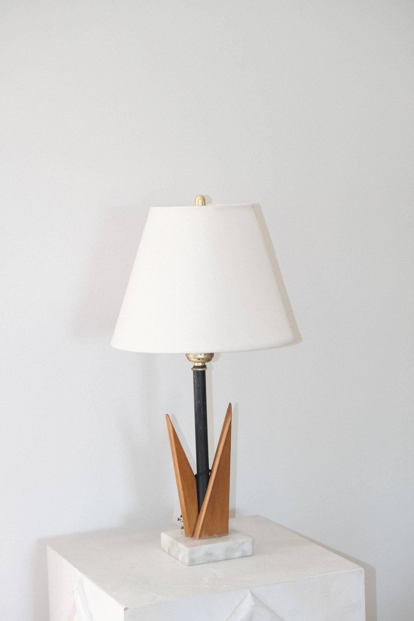 MCM Wooden Sculptural Lamp