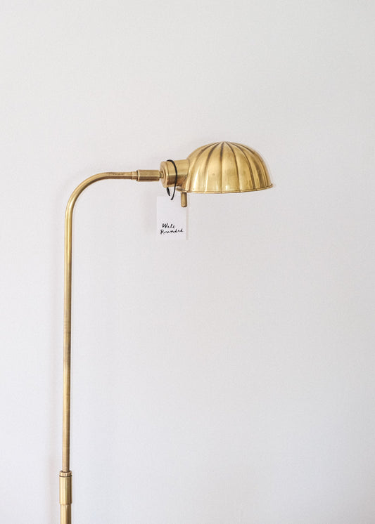 Vintage Brass Shell Floor Lamp.