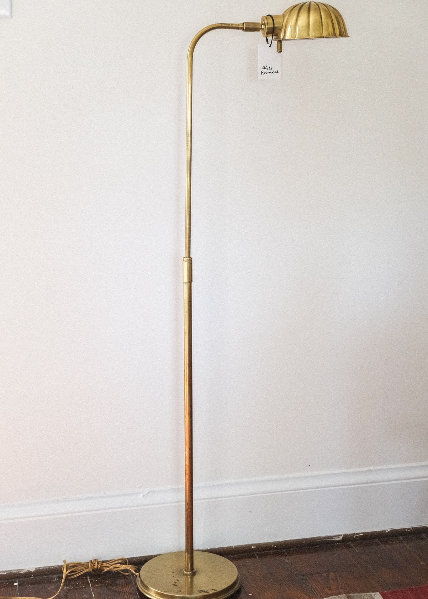 Vintage Brass Shell Floor Lamp.