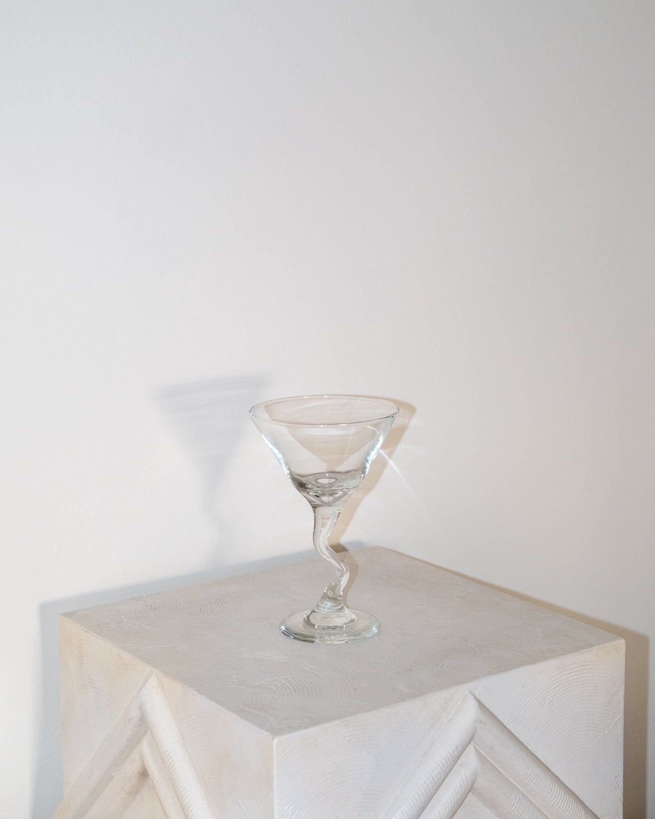 Vintage Zig Zag Martini Glass
