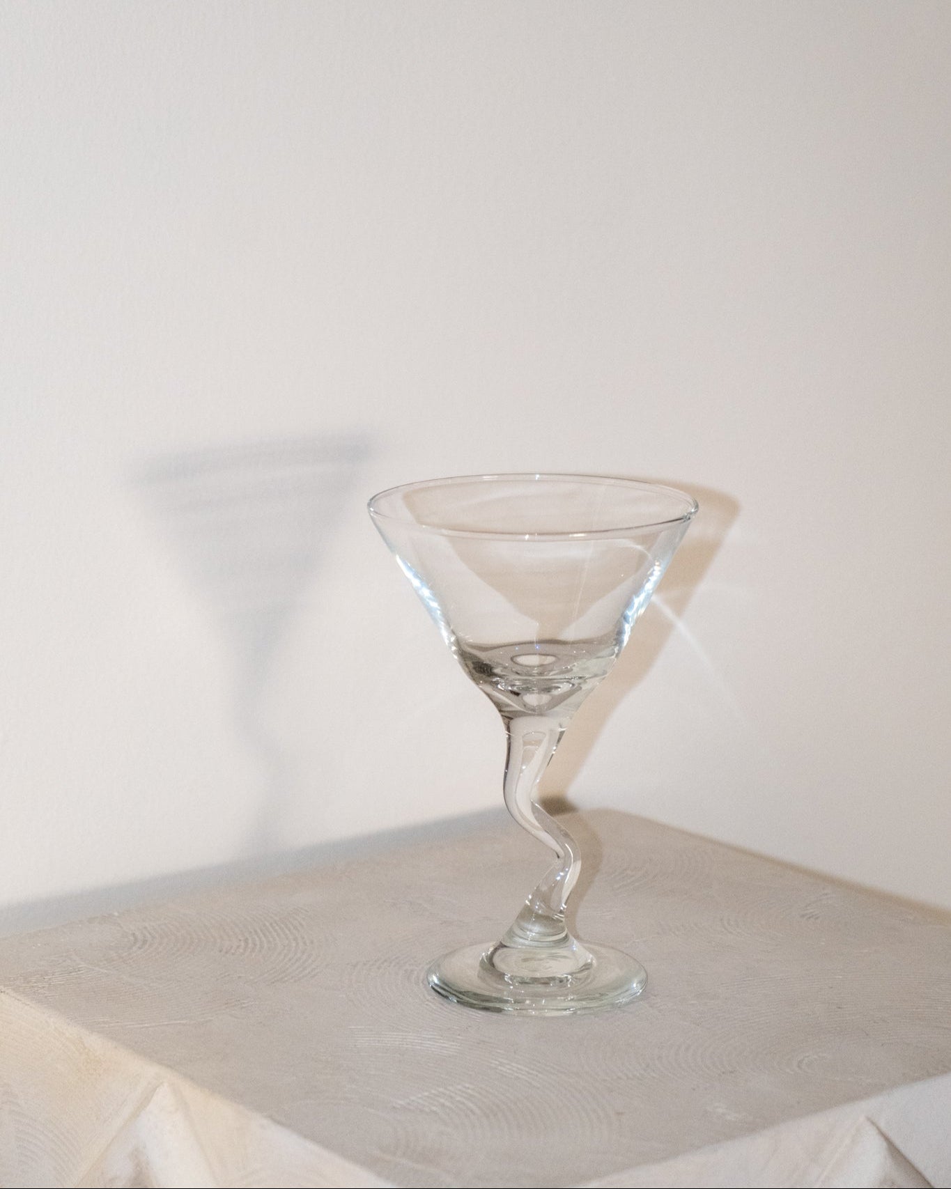 Vintage Zig Zag Martini Glass