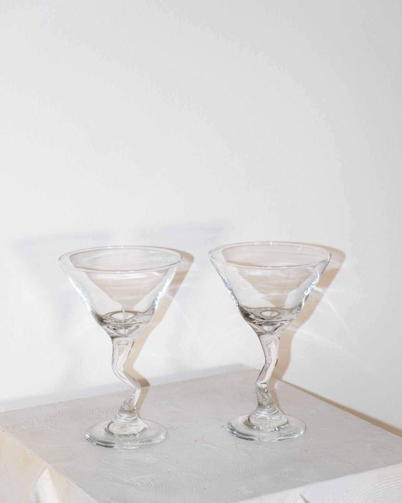 Vintage Zig Zag Martini Glass