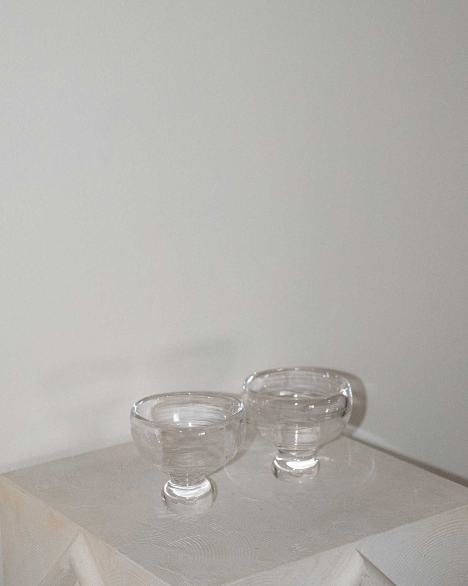 handblown organic form glassware