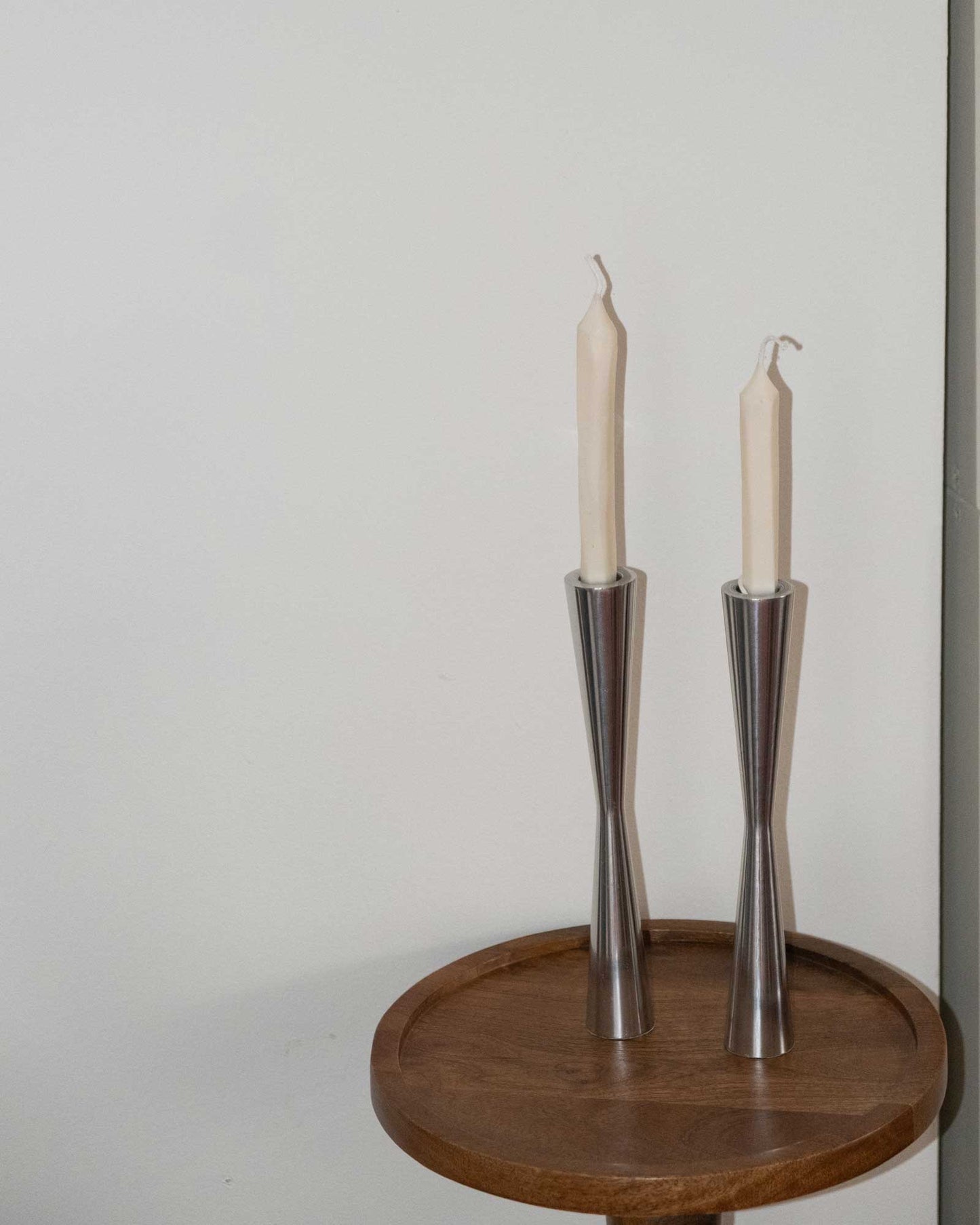 MCM Chrome Candlestick Holders