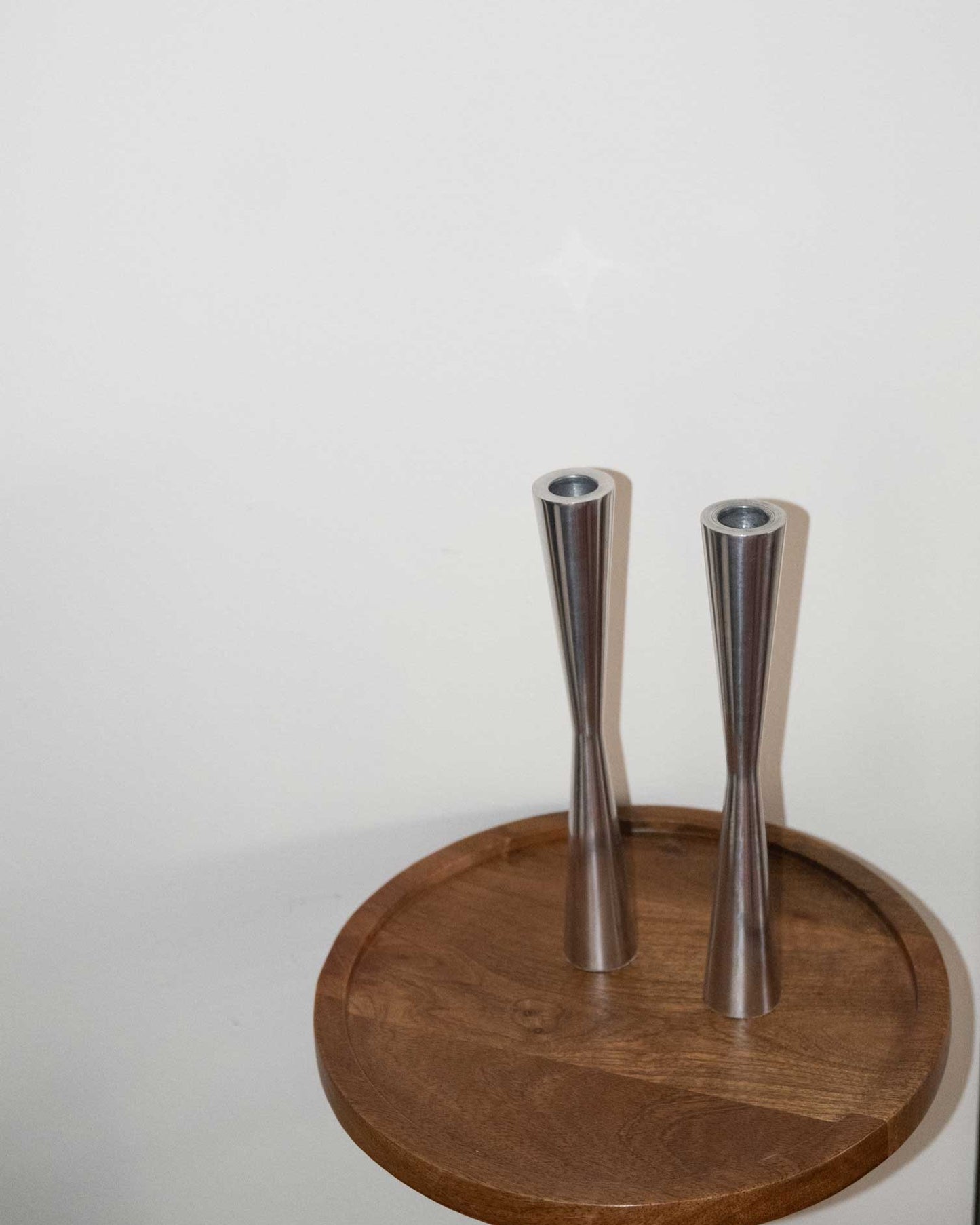 MCM Chrome Candlestick Holders
