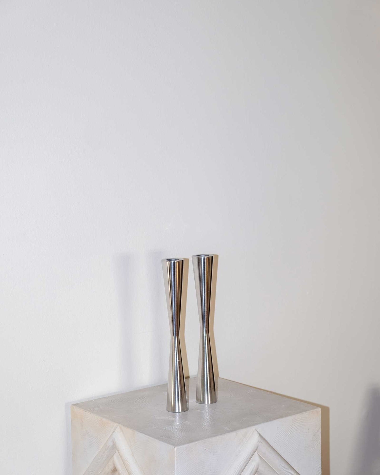 Vintage Danish Chrome Candelabra