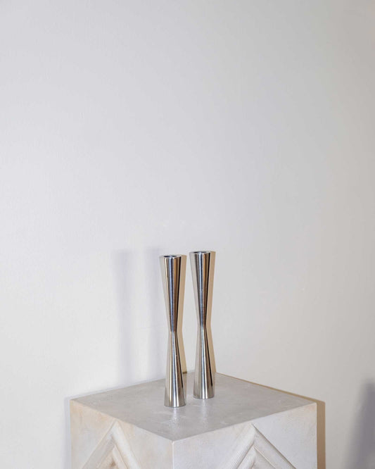 Vintage Danish Chrome Candelabra